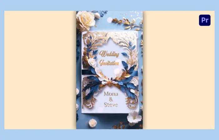 Elegant Floral 3D Wedding Invitation Instagram Story